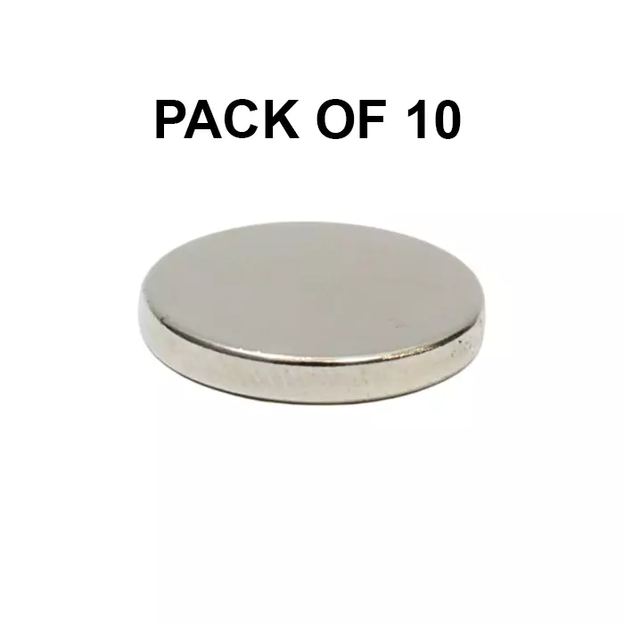 GENERIC Neodymium Iron Boron Magnet (Nd₂Fe₁₄B) 20x3 mm (Pack of 10 Pcs)