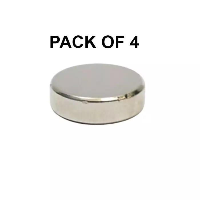 GENERIC Neodymium Iron Boron Magnet (Nd₂Fe₁₄B) 20x6 mm (Pack of 4 Pcs)