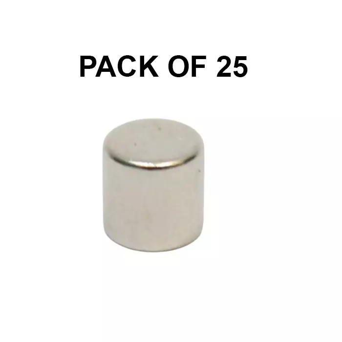 GENERIC Neodymium Iron Boron Magnet (Nd₂Fe₁₄B) 6x6 mm (Pack of 25 Pcs)