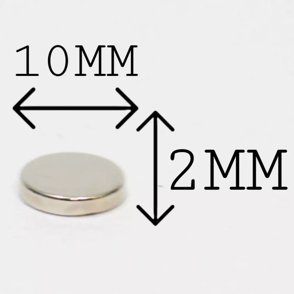 GENERIC Neodymium Iron Boron Magnet (Nd₂Fe₁₄B) 10x2 mm (Pack of 40 Pcs)