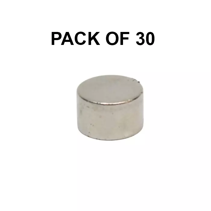 GENERIC Neodymium Iron Boron Magnet (Nd₂Fe₁₄B) 8x5 mm (Pack of 30 Pcs)
