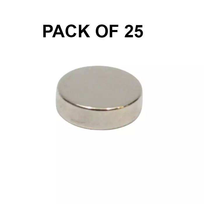 GENERIC Neodymium Iron Boron Magnet (Nd₂Fe₁₄B) 10x3 mm (Pack of 25 Pcs)