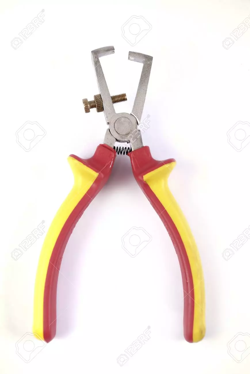 De Neers Red & Yellow Injection Non Sparking Wire Stripper (170mm), NSI-WS7I