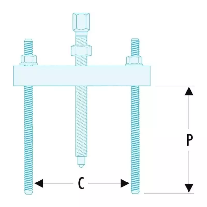 Facom Hydraulic Bearing Puller, 25 - 100 mm Capacity, 1t Force, U.53KL0
