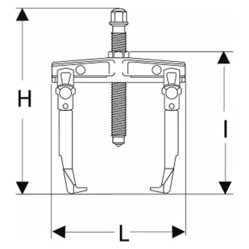 Facom Hand Bearing Puller, 25 - 200 mm Capacity, 2.4t Force, U.302-200