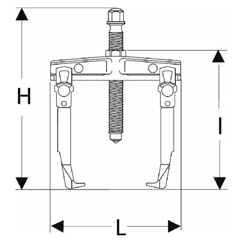 Facom Hydraulic Bearing Puller, 15 - 150 mm Capacity, 0.9t Force, U.301-150