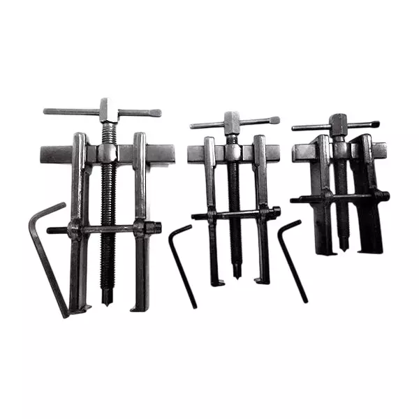 Mec Armature Bearing Puller Chrome Vanadium Steel Black Finish, Leg Length 90, 110, 130 mm, MEC1133 (Set of 3)