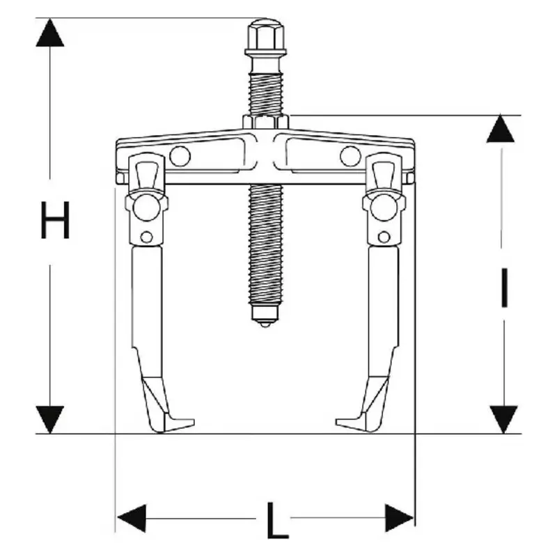 Facom Hydraulic Bearing Puller, 50 - 170 mm Capacity, 4t Force, U.306-170N