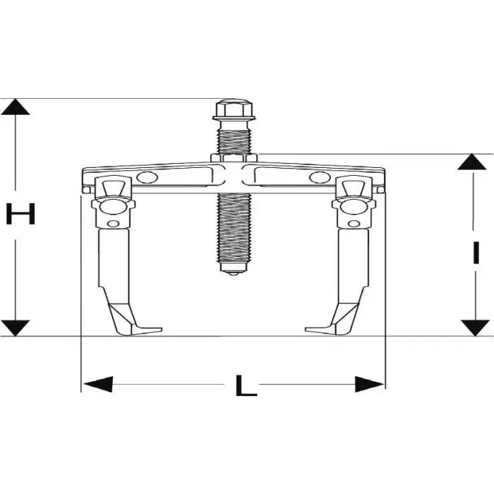 Facom Gear Bearing Puller, 4t Force, U.232-210