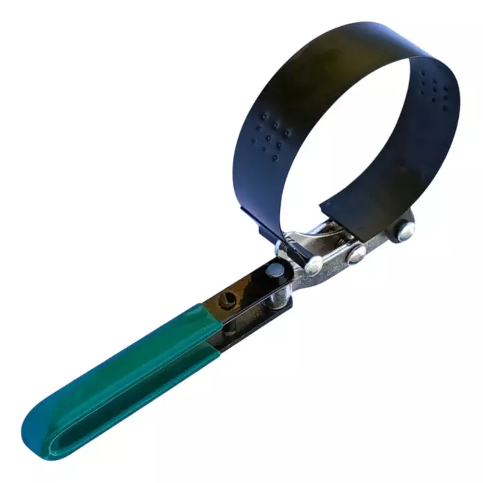 Eastman Adjustable Oil Filter Wrench with Clamp Non Slip Grip Handle 90-110 mm Ring Size for Industrial Use, FDOFWHDMB003