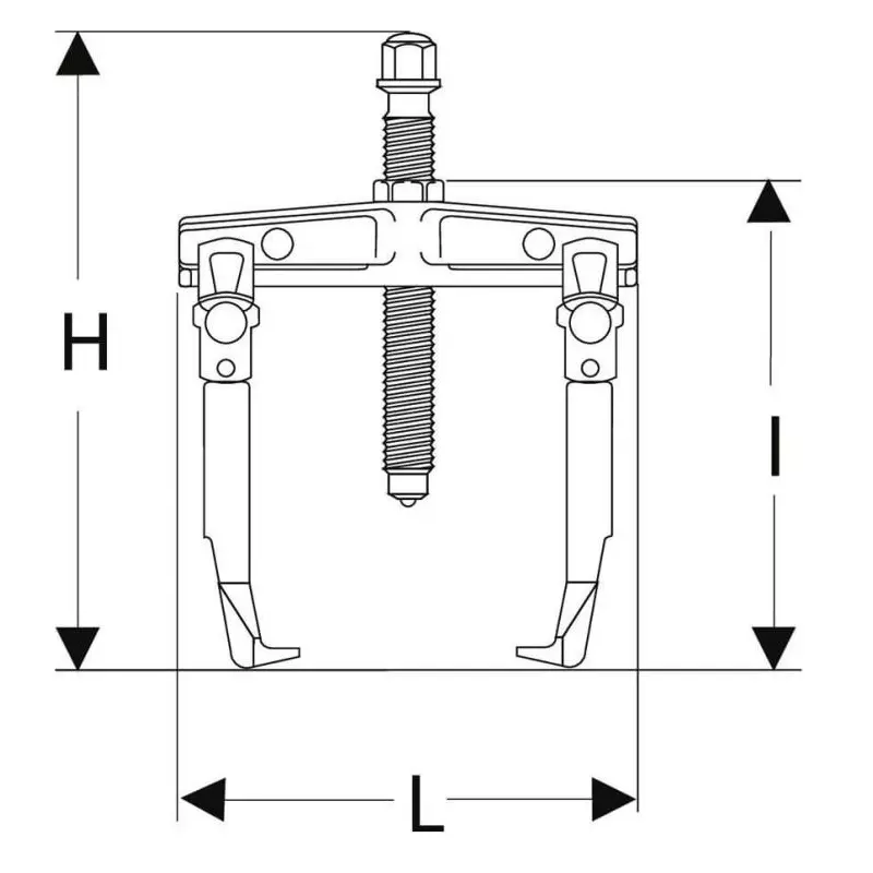 Facom Gear Bearing Puller, 110 - 270 mm Capacity, 10t Force, U.312G260