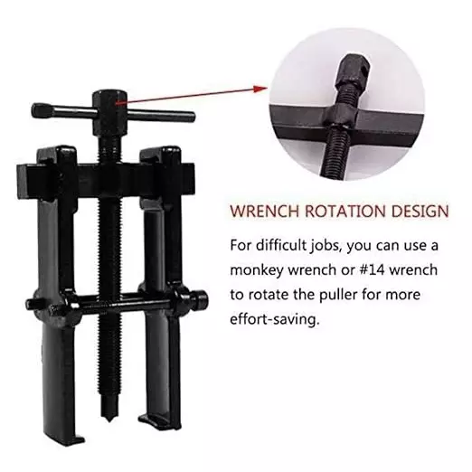 Mec 52x90 mm Armature Bearing Puller with Allen Key Chrome Vanadium Steel Black Finish, MEC1139