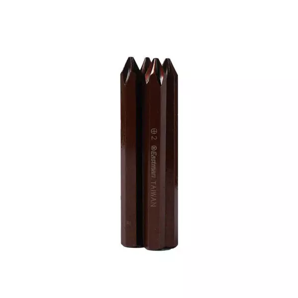 Eastman Spare Hex Bit 5/16 Inch (7.93 mm) Brown for Impact Driver, EIDB-5080PH3 (Pack of 12 Pcs)