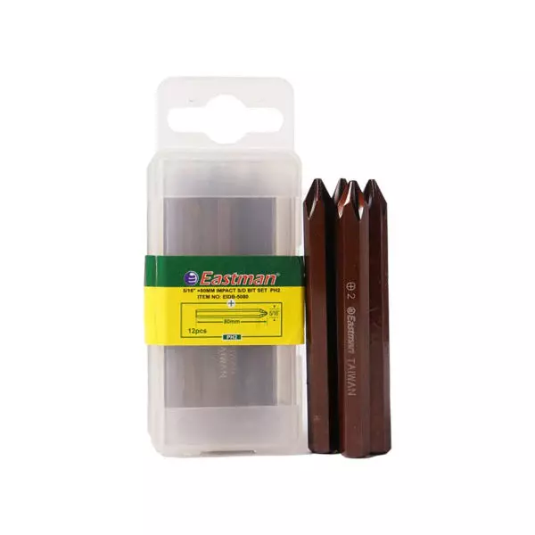 eastman-spare-bit-516-inch-793-mm-brown-for-impact-driver-eidb-5080ph3-pack-of-12-pcs