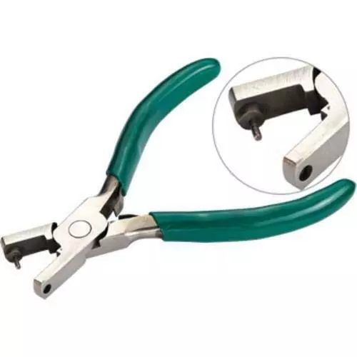 ATOZSHOP11 Punching Tool Hole Punch Plier Green 2 mm Hole Size for Leather Strap