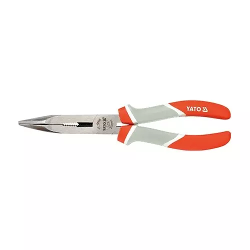 Yato Bent Nose Pliers Chrome Vanadium Steel Curved/Bent Nose Type 200 mm Length, YT-6606