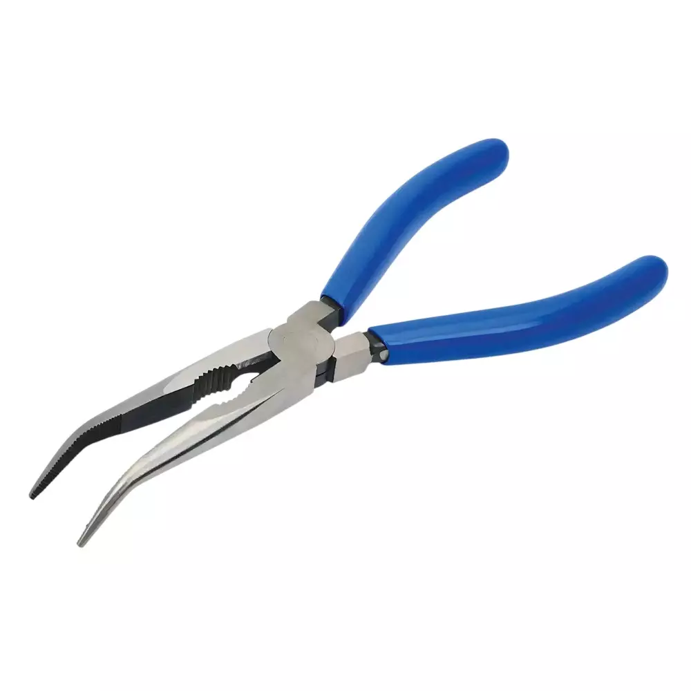 Blue-Point 8 inch (203.2 mm) 45° Bent Long Needle Nose Plier with Drop Forged Construction and Chrome Nickel Alloy Body, BDG9845CPZ