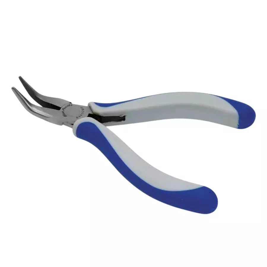 Blue-Point 4-11/16 inch (119.0 mm) Miniature 60° Bent Nose Plier with Dual Compound Soft Grip Handle and Chrome Nickel Alloy Body, B960CMP