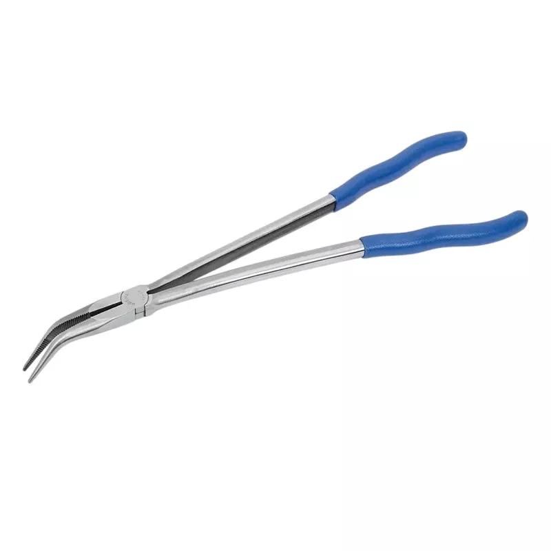 Blue-Point 16 inch (406.4 mm) 45° Bent Needle Nose Plier Dipped Grip and 3-3/16 inch (80.96 mm) Jaw Length, BDG91645CPZ