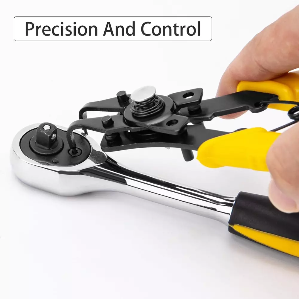 Deli 5 Pcs 5 in 1 Cirlclip Plier Kit Carbon Steel 150 mm Maximum Size Ergonomic Grip for Industrial Use, DL104506