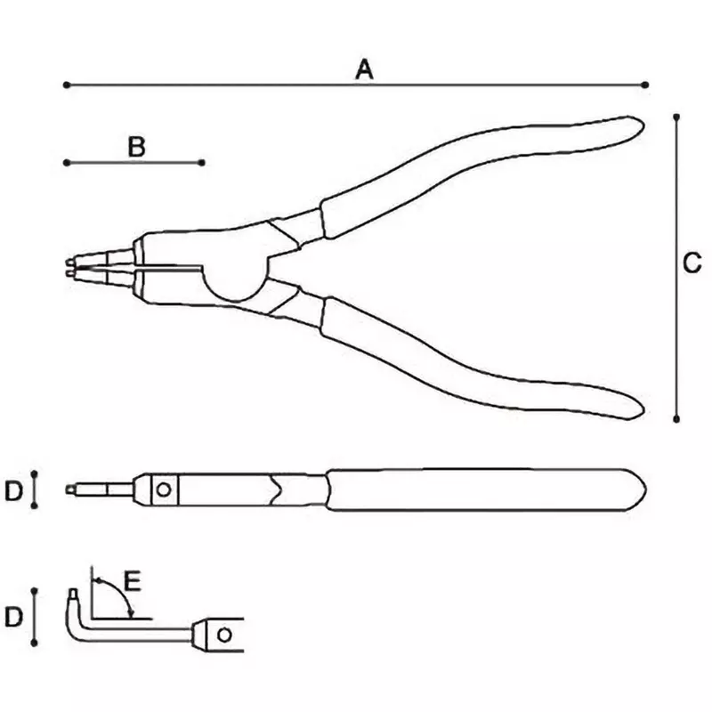 keiba-snap-ring-plier-for-for-holes-sc-917