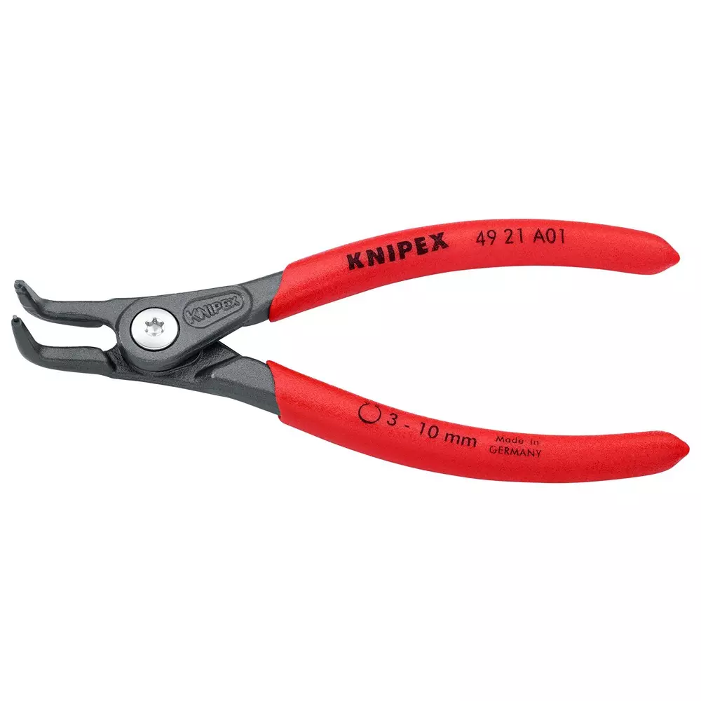 KNIPEX Circlip Plier, Ext, Bent, 49 21 A01