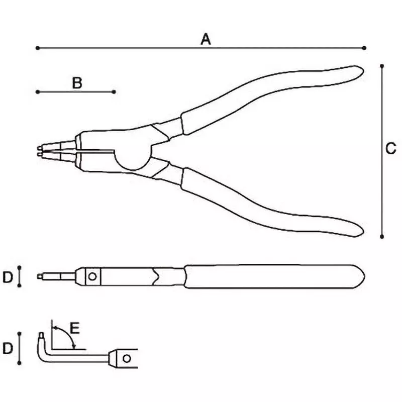 keiba-snap-ring-plier-for-for-holes-sc-917b