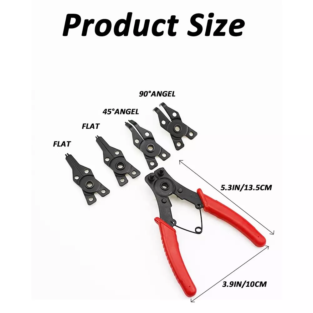 generic-snap-ring-plier-with-4-pcs-c-type-clip-kit-red-carbon-steel-rubber-45-90-and-180-jaw-head-angle-for-home-professional