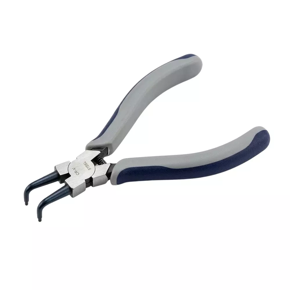 Blue-Point 6 inch (152.4 mm) 90° Miniature Circlip Internal Snap Ring Plier with Fine Polished Chrome Nickel Alloy Body, BCIR6