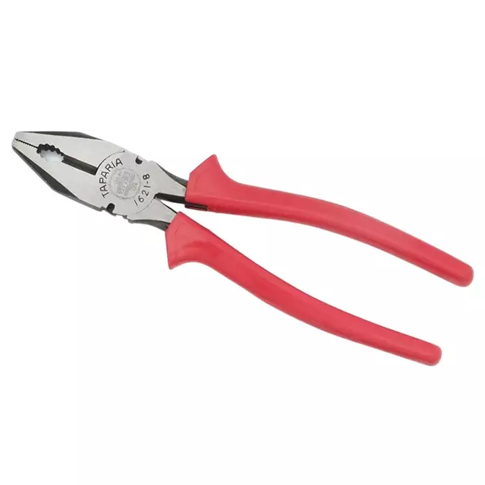 Taparia Combination Plier Insulated with thick CA Sleeve and Joint Cutter-Printed Bag Packing, Length 210 mm, 1621-8/1621-8N