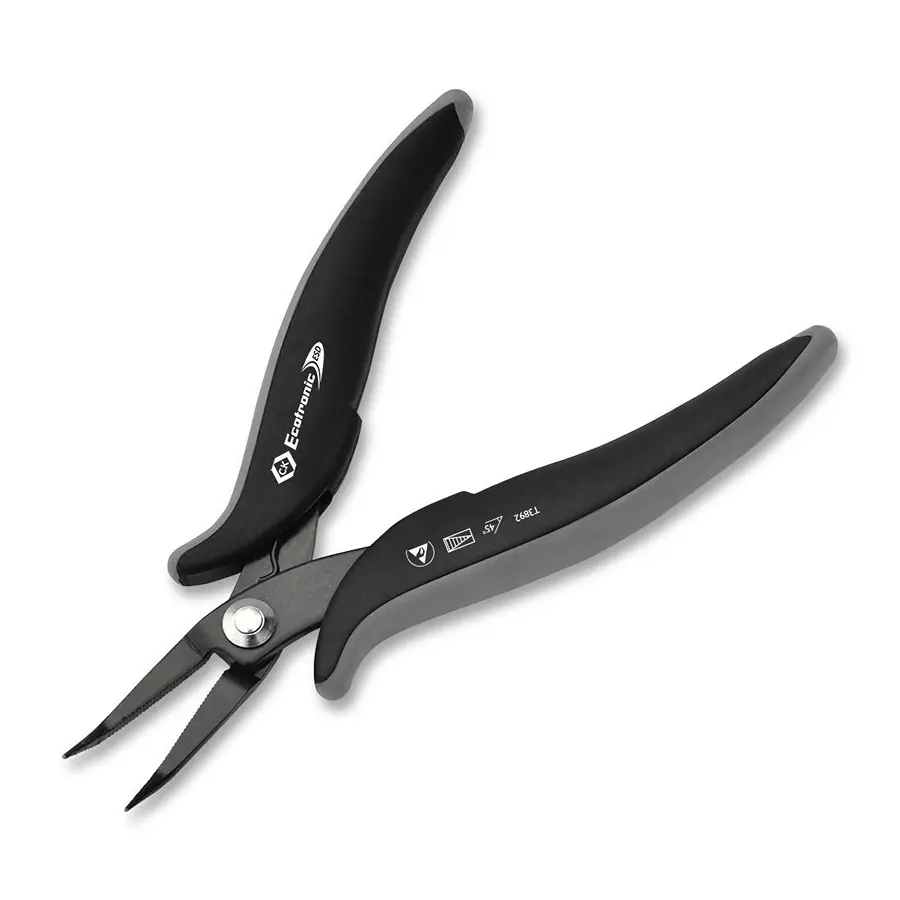 CK TOOLS PLIER, BENT SNIPE NOSE, 8AWG, T3892