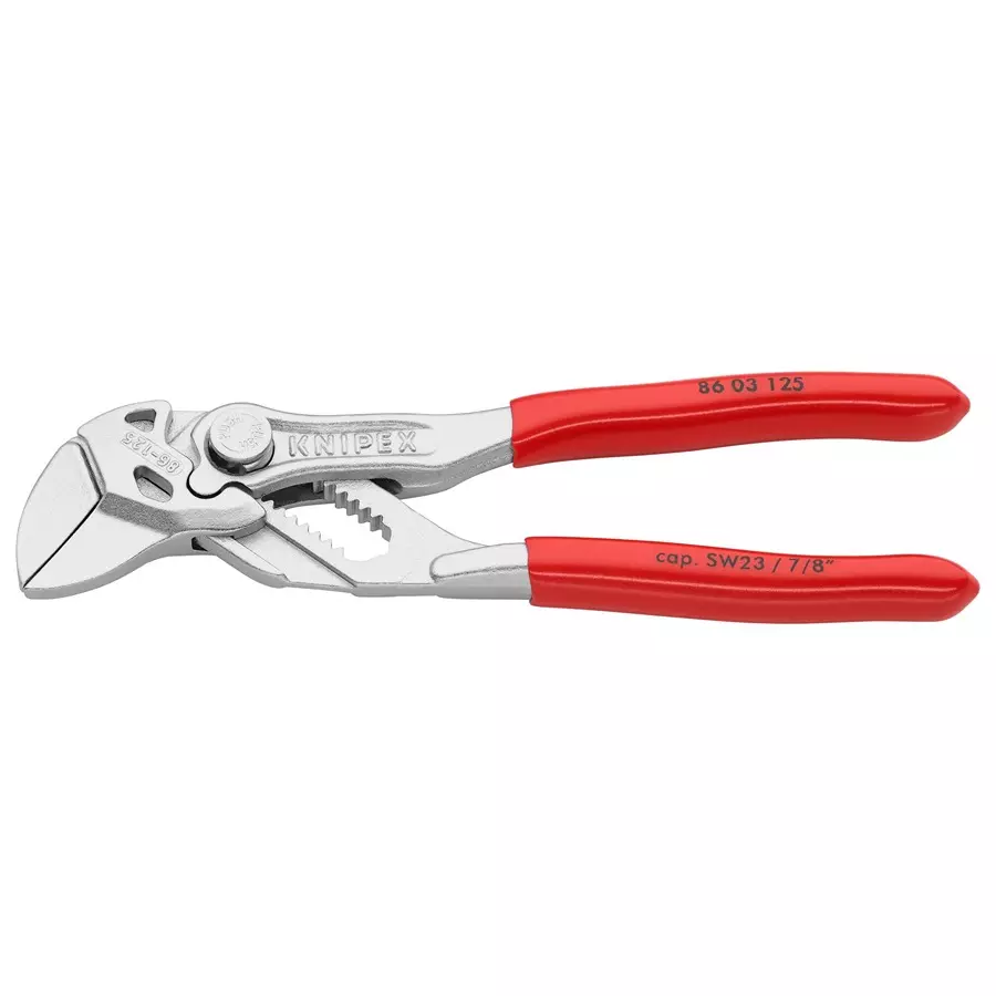 KNIPEX MINI PLIER WRENCH, NICKEL PLATED, 125MM, 86 03 125