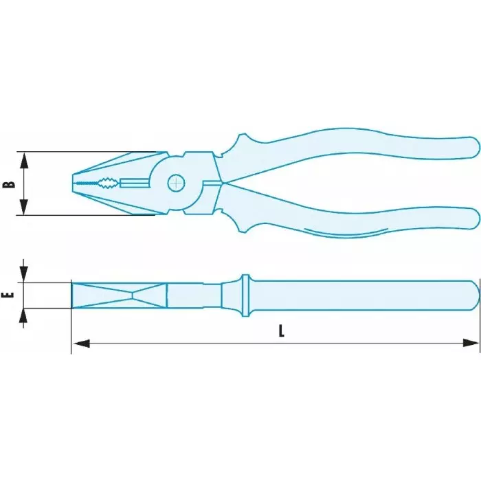 Facom Combination Pliers, 150 mm Overall, Straight Tip, 187.16SR