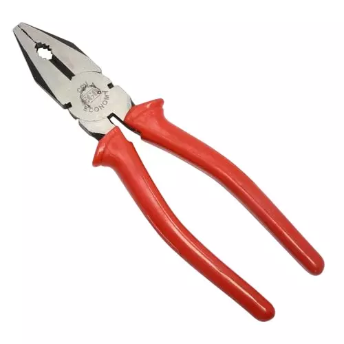 Ego Plier Red Steel EN-8 Acetate Handle 205 mm Length, 8" PLIER ECONOMY (Pack of 6)