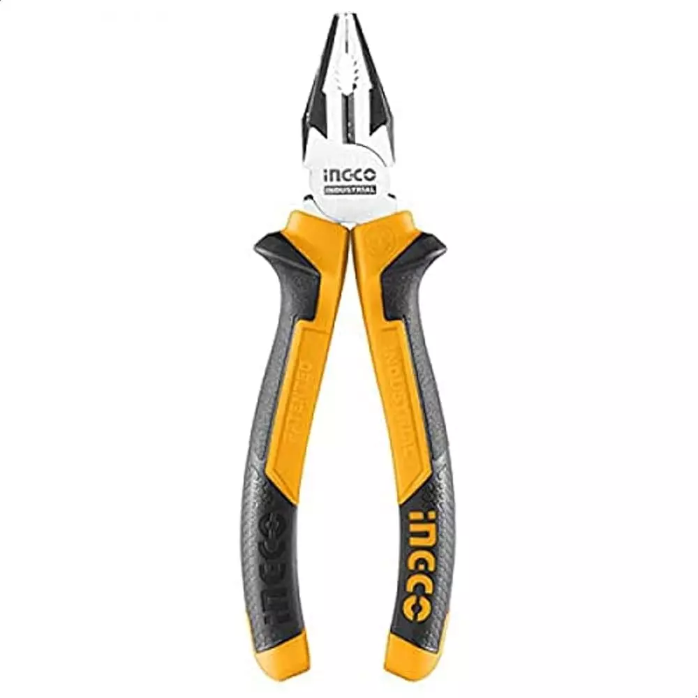 Ingco Combination Snap Ring Plier with 2 Color TPR Handle and 7 inch (180 mm) Length, HCP28188