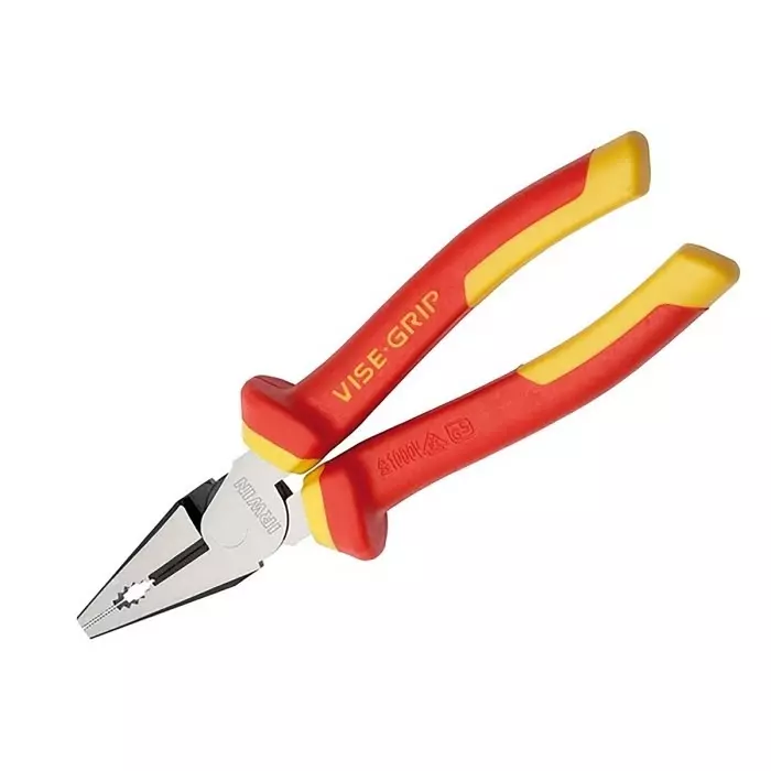 Irwin Combination Pliers, 200 mm Overall, Straight Tip, VDE/1000V, 10505874