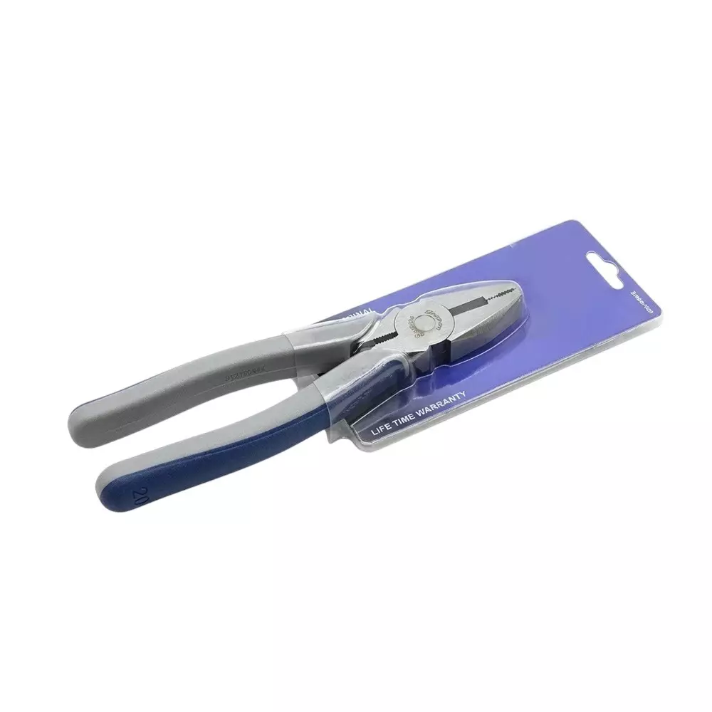 Blue-Point Combination Plier in Neutral Pack with Dual Compound Soft Grip Handle, Chrome and Nickel Alloy Body and 8 inch (203.2 mm) Size, B58HLPAP-S