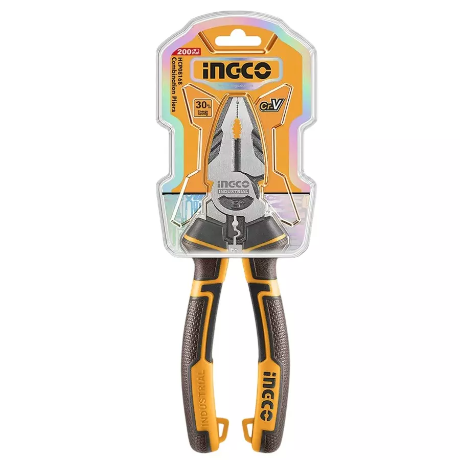 Ingco 6-in-1 Multi-Function Diagonal Cutting Plier Cr-V 200 mm (8 inch) Length TPR Handle, HMFDCP28200