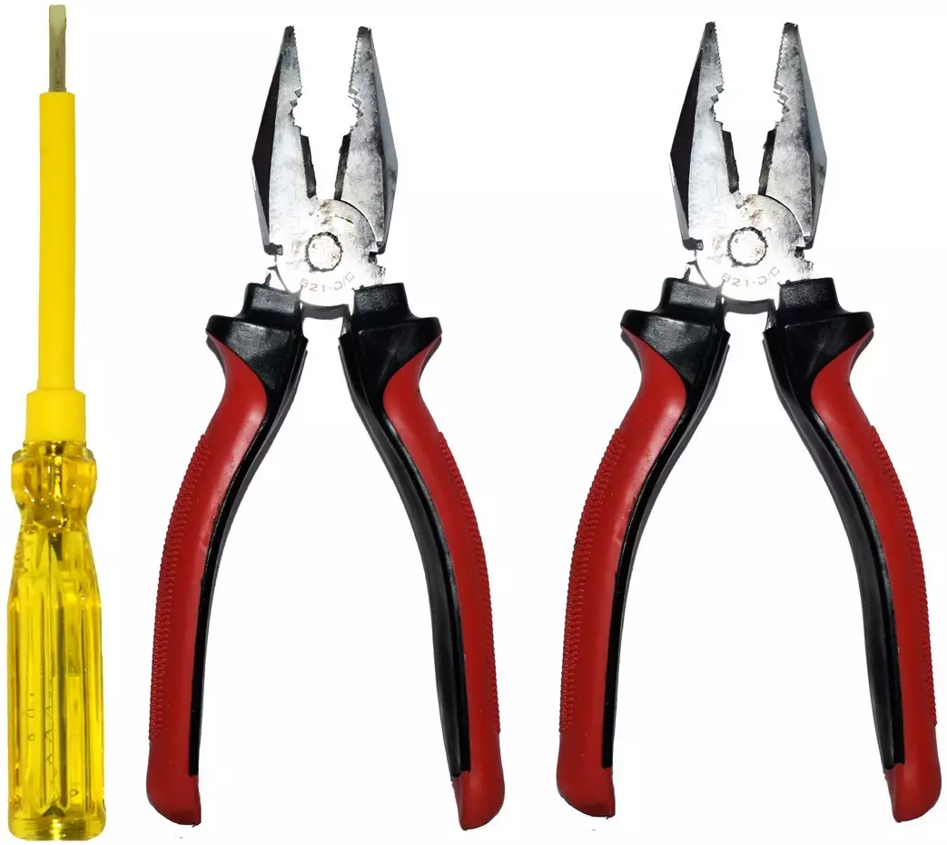 Buy Sky Blue 8 inch Lineman Plier with 8 inch Electric Tester Set of 3