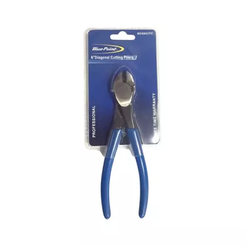 Blue-Point 6 inch (152.4 mm) Diagonal Cutting Plier Blue Color Dipped Grip Handle and Alloy Steel Body, BDG86CPZ