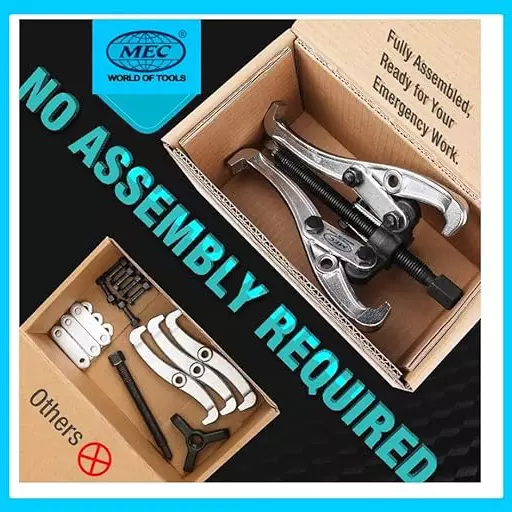 Mec 3 Jaw Gear Puller Size 6 inch (152.4 mm) Chrome Plated Finish Drop-Forged Steel, MEC5418