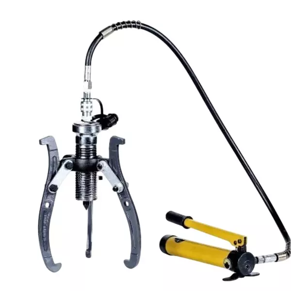 Nutronics 3 Jaw Hydraulic Gear Puller with Split Bearing Puller Pump Kit Stainless Steel 5 Ton (5000 Kg) Pulling Capacity for Industrial Uses, NS HP-5T