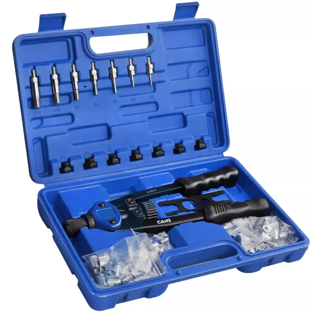Game Long Arm Tool Set 350x170 mm Aluminum/Steel for Rivets Nut and Rivet, LARN-01