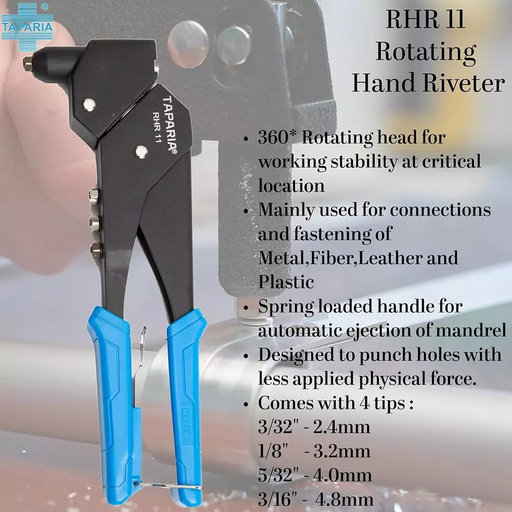 taparia-rotating-hand-riveter-279-mm-with-4-tips-blue-black-rhr-11