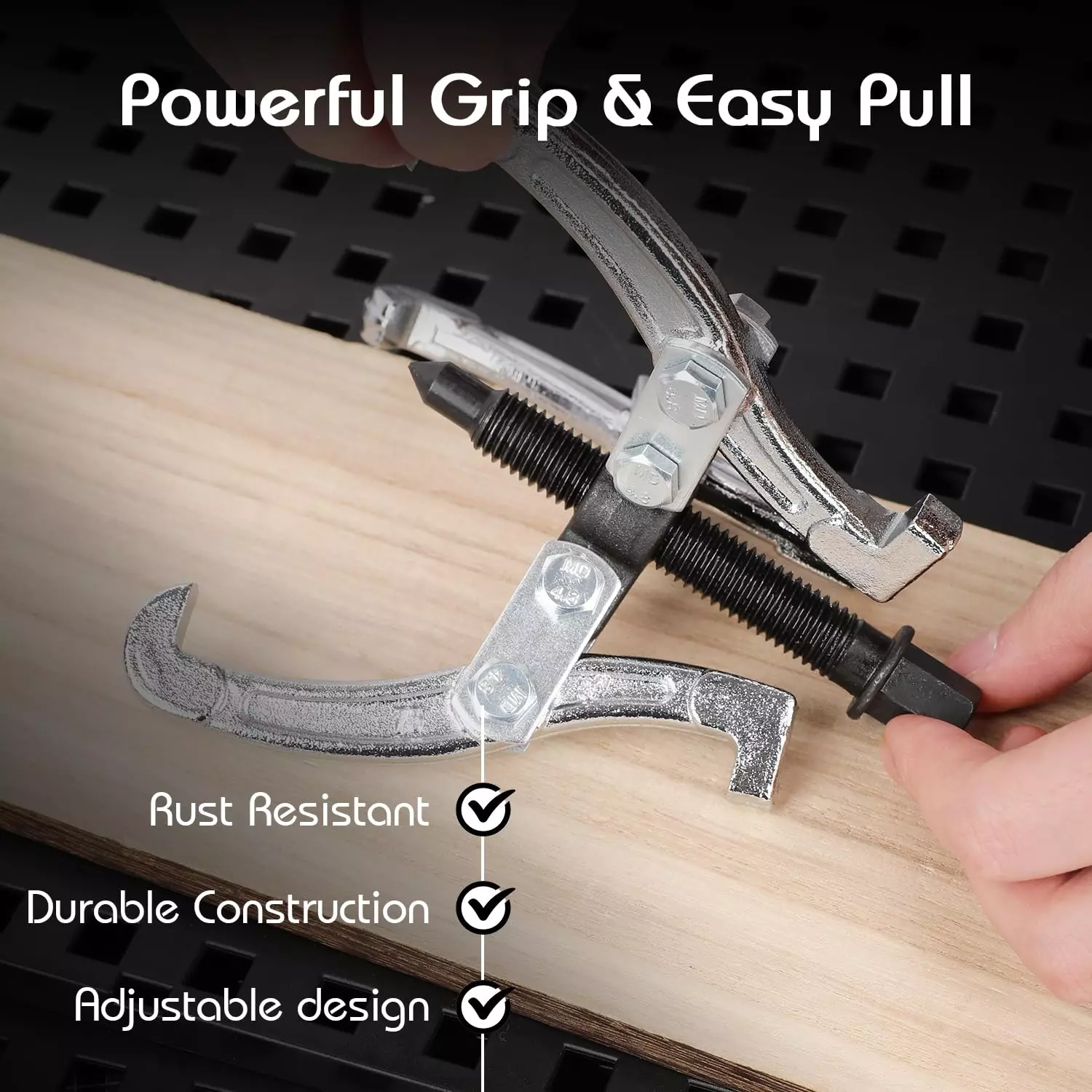 DELI Three Jaws Puller 3 inch (75 mm), High Carbon Steel, EDL-S3