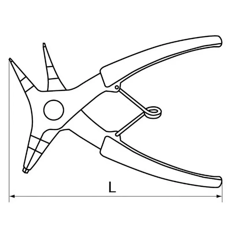 Ktc Convertible Snap Ring Pliers Shaft/Hole 40 mm-100 mm Ring Size, SOCP-130