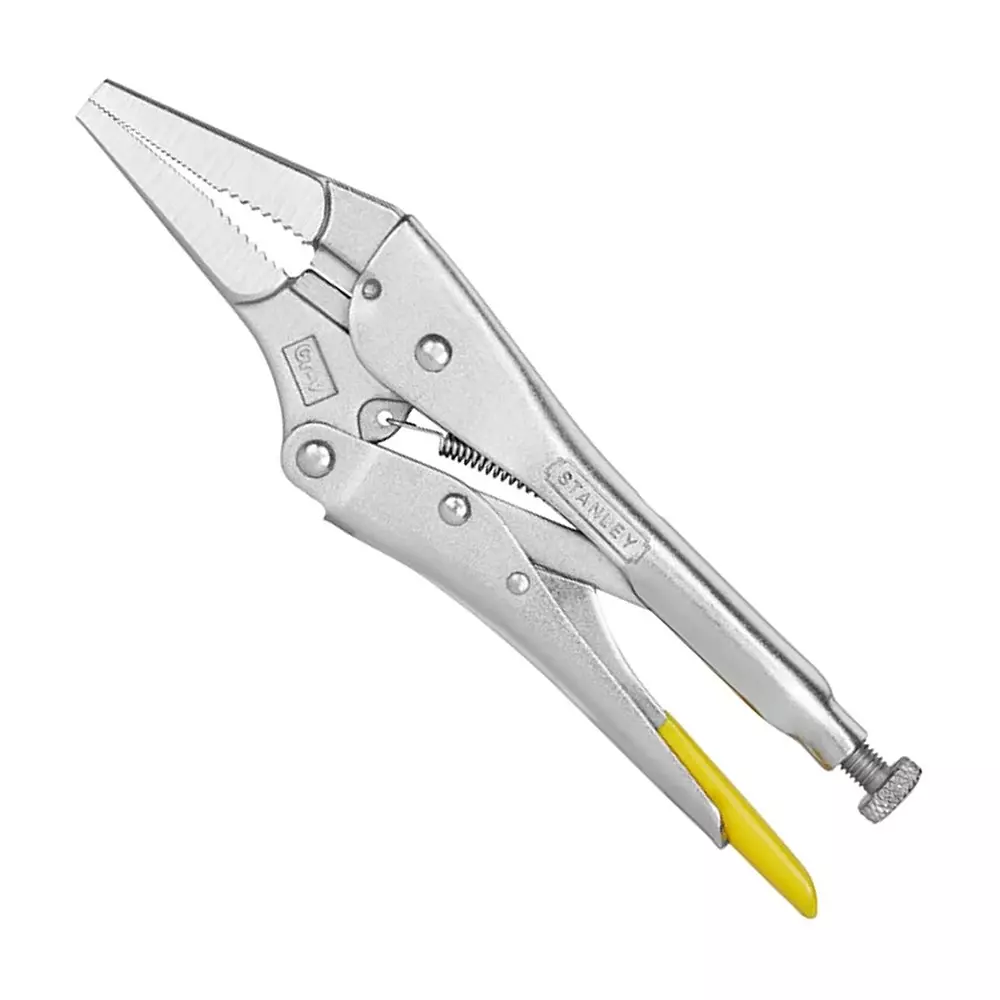 STANLEY 8.5 inch (215 mm) Long Nose Locking Plier with Ergonomic Grip and Steel Body, 0-84-813