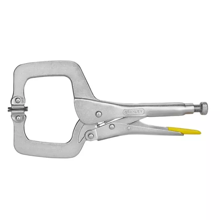 STANLEY 11-1/2 inch (285 mm) Locking Plier with C Clamp, Soft Grip and Steel Body, 0-84-816