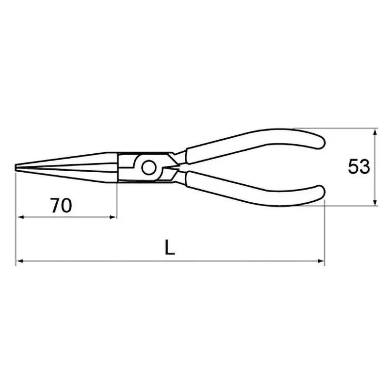 Ktc Long Straight Snap Ring Pliers Hole 10 mm-11 mm Ring Size 1.2 mm Tip, SCP-171LL