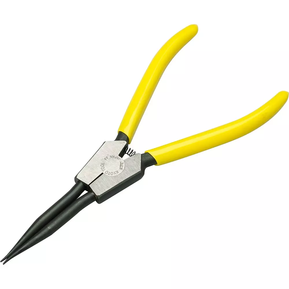 Ktc Long Straight Snap Ring Pliers Shaft 10 mm-11 mm Ring Size 1.2 mm Tip, SOP-171LL